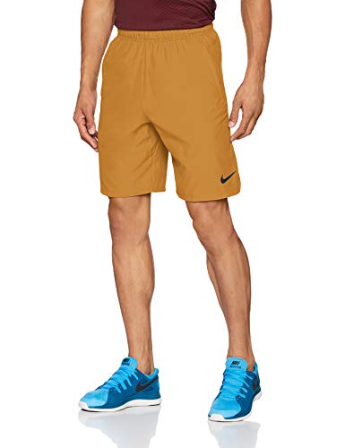 NIKE M Nk FLX Short Woven 2.0 Pantalones Cortos de Deporte, Hombre, Wheat/(Black), S