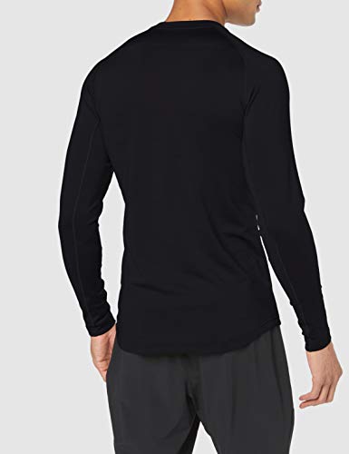 NIKE M NP Thrma Top LS Camiseta de Manga Larga, Hombre, Black/Black/(Dark Grey), L