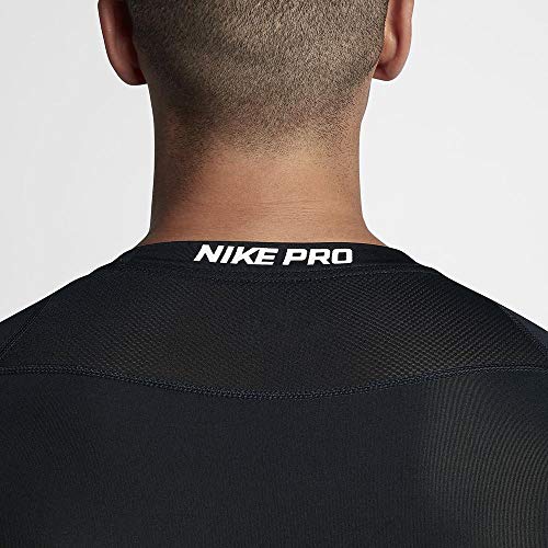 NIKE M NP Top LS Comp Long Sleeved T-Shirt, Hombre, Black/White/(White), S