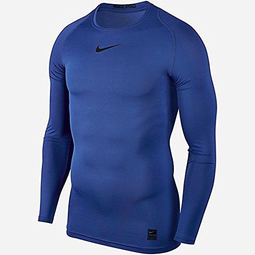 NIKE M NP Top LS Comp Long Sleeved T-Shirt, Hombre, Carbon Heather/Black/Black, M