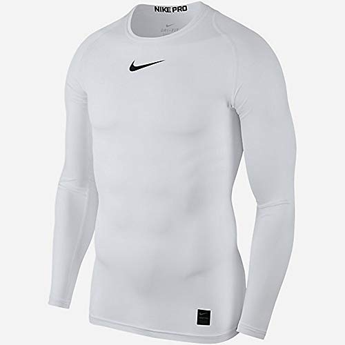 NIKE M NP Top LS Comp Long Sleeved T-Shirt, Hombre, Carbon Heather/Black/Black, M