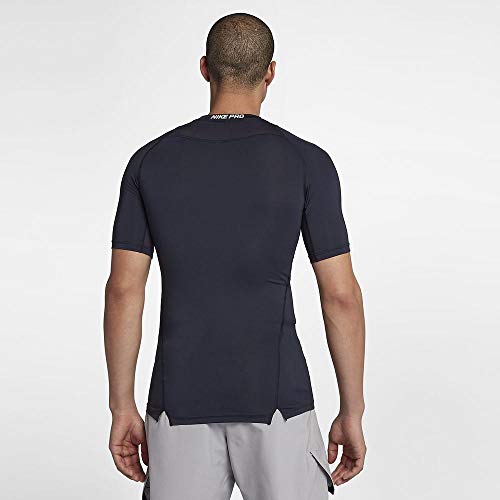 NIKE M NP Top SS Comp Camiseta, Hombre, Azul Oscuro (Obsidian/White), L