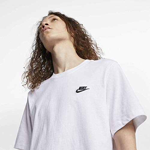 NIKE M NSW Club tee Camiseta de Manga Corta, Hombre, White/Black