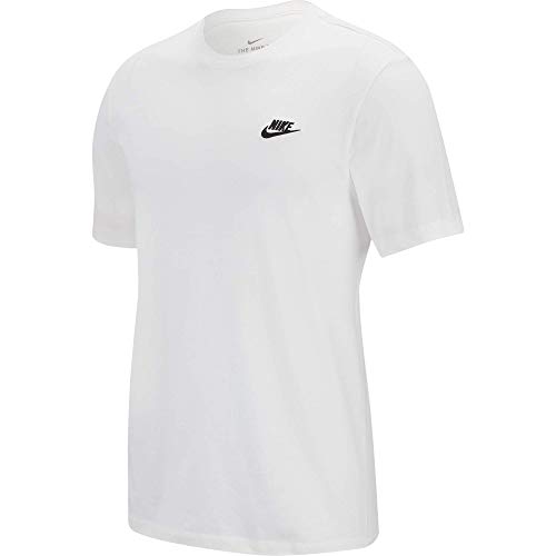 NIKE M NSW Club tee Camiseta de Manga Corta, Hombre, White/Black