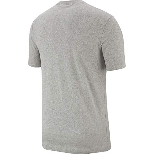 NIKE M NSW Club tee T-Shirt, Hombre, Dk Grey Heather/Black, M