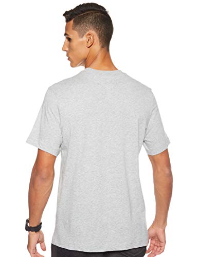 NIKE M NSW tee Brand Mark Camiseta de Manga Corta, Hombre, dk Grey Heather/Black/Habanero Red