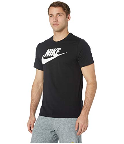 NIKE M NSW tee Icon Futura Camiseta de Manga Corta, Hombre, Black/White, L