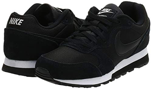 Nike MD Runner 2, Zapatillas de Running Mujer, Negro (Black / Black-White), 36.5 EU