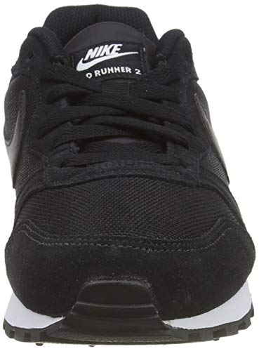 Nike MD Runner 2, Zapatillas de Running Mujer, Negro (Black / Black-White), 40.5