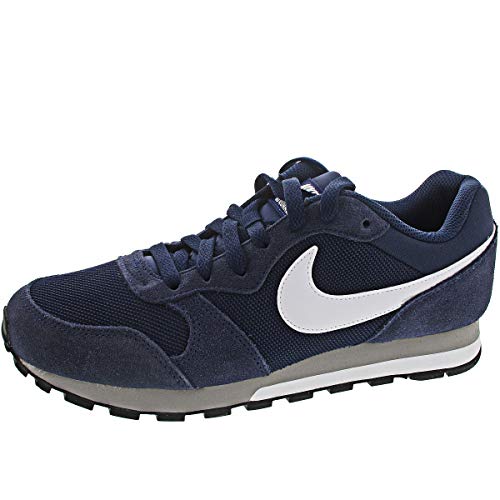 Nike MD Runner 2, Zapatillas para Hombre, Midnight Navy/White/Wolf Grey, 42 EU