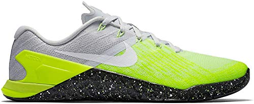 Nike metcon 3 – Zapatillas de gimnasia, Hellgrau (Pure Platinum/Volt/Ghost Green/Black), 38,5