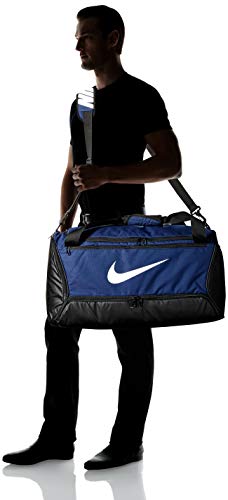 NIKE NK Brsla M Duff-9.0 (60L) Bolsa Lona de Deporte, Unisex Adulto, Midnight Navy/Black/White, MISC