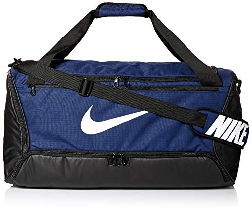 NIKE NK Brsla M Duff-9.0 (60L) Bolsa Lona de Deporte, Unisex Adulto, Midnight Navy/Black/White, MISC