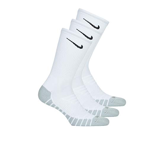 NIKE Nk Evry MAX 3Pr Calcetines de Entrenamiento, Unisex Adulto, Blanco (White/Wolf Grey/(Black), L