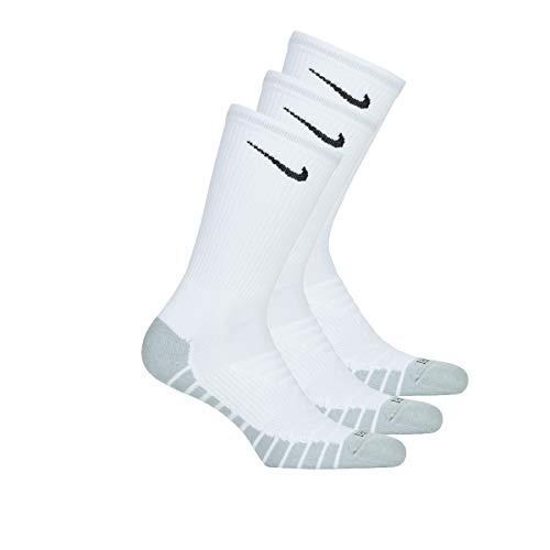 NIKE Nk Evry MAX 3Pr Calcetines de Entrenamiento, Unisex Adulto, Blanco (White/Wolf Grey/(Black), L