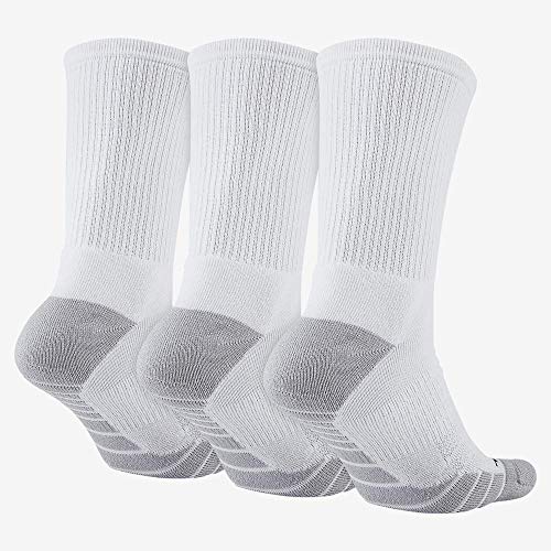 NIKE Nk Evry MAX 3Pr Calcetines de Entrenamiento, Unisex Adulto, Blanco (White/Wolf Grey/(Black), L