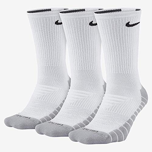 NIKE Nk Evry MAX 3Pr Calcetines de Entrenamiento, Unisex Adulto, Blanco (White/Wolf Grey/(Black), L