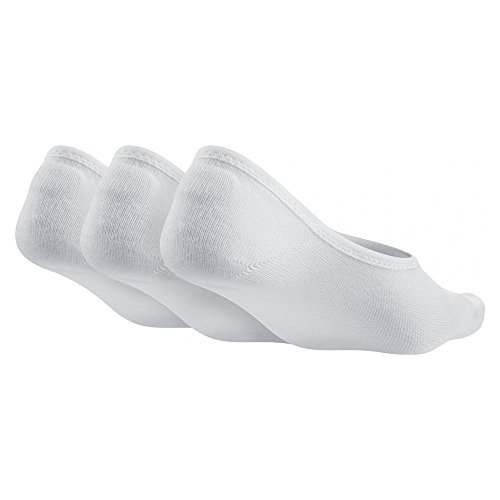 NIKE No Show Socks 3PPK Lightweight Footi Calcetines, Mujer, Blanco/Negro, S