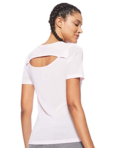 NIKE NP Hypercool Short-Sleeve Camiseta, Mujer, Pink Foam/Clear, M