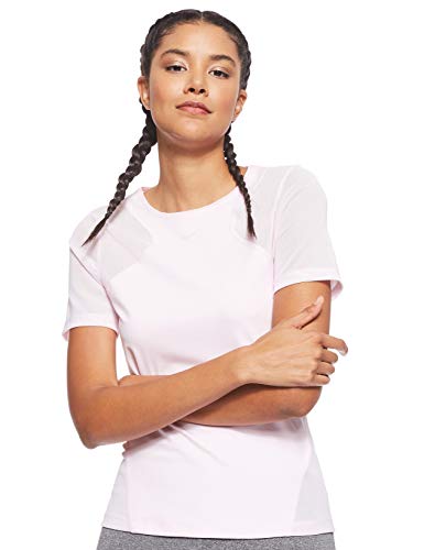 NIKE NP Hypercool Short-Sleeve Camiseta, Mujer, Pink Foam/Clear, M