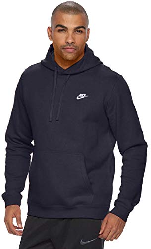 NIKE PO FLC Club Sudadera con Capucha, Hombre, Azul (Obsidian/White), XL