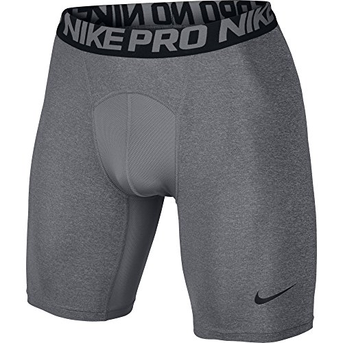 Nike Pro 6" - Pantalón corto para hombre, color Gris (Carbon Heather/Black/Black), talla M