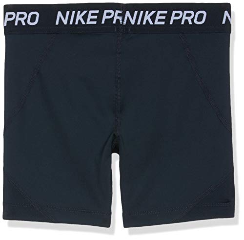 NIKE Pro Boy Short Pantalones Cortos, Niñas, Negro (Black/Black/Black/White), S (128-137 CM)