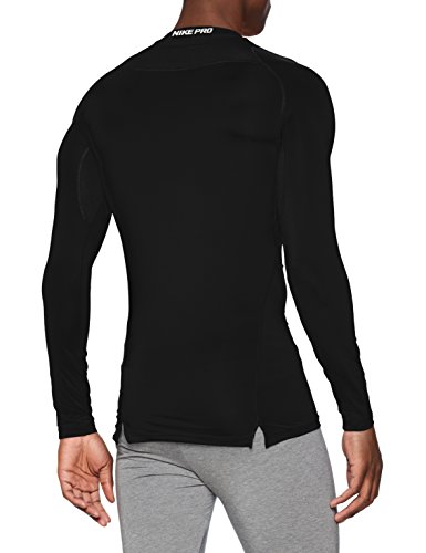 NIKE Pro Compression Camiseta de Manga Larga, Hombre, Negro/Blanco, XL