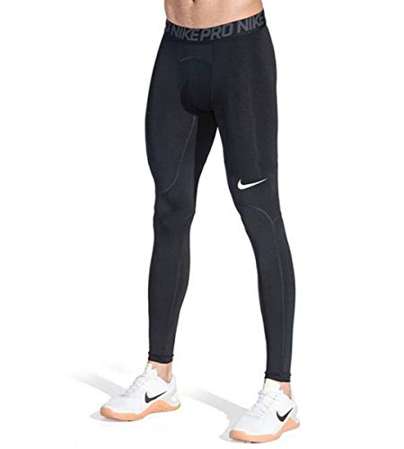 NIKE Pro Tights Leggins, Hombre, Negro (Black/Anthracite/White), S