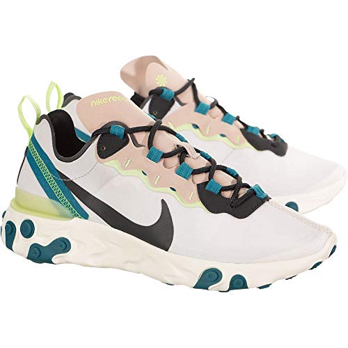 Nike React Element 55, Running Shoe Womens, Piedra Fósil/Gris Humo Oscuro/Gris Humo Oscuro, 39 EU