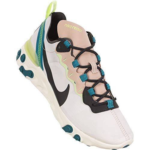 Nike React Element 55, Running Shoe Womens, Piedra Fósil/Gris Humo Oscuro/Gris Humo Oscuro, 39 EU