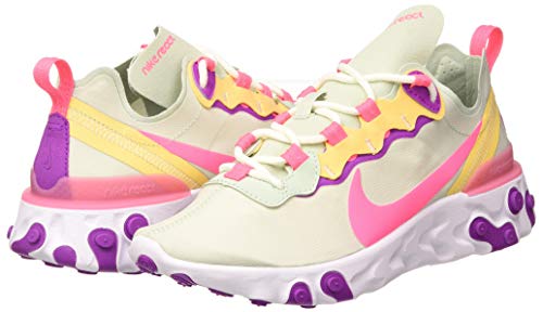 Nike React Element 55 Women's Shoe, Zapatillas para Correr para Mujer, Pistachio Frost/Digital Pink, 37.5 EU