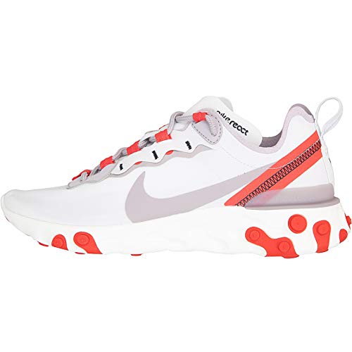 Nike React Element 55 - Zapatillas para Mujer, Color Blanco, Talla 41 EU