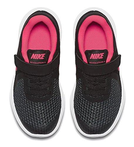 Nike Revolution 4 (PSV), Zapatillas para Niñas, Negro (Black/Racer Pink White 004), 27.5 EU