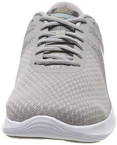 Nike Revolution 4, Zapatillas de Running para Hombre, Atmosphere Grey/MTLC Pewter-Thunder Grey-LT Current Blue-White, 42 EU