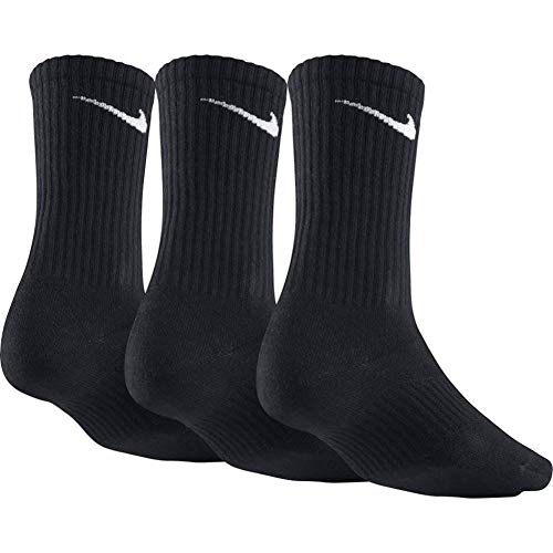 Nike Socken Lightweight Crew Paquete de 3 Pares Calcetines, Hombre, Negro (Black/White), 42-46 EU