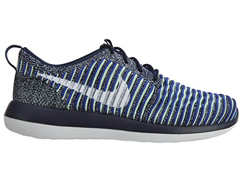 Nike SportswearROSHE Two Flyknit - Zapatillas - College Navy/White/Binary Blue/Vapor Green/Paramount Blue