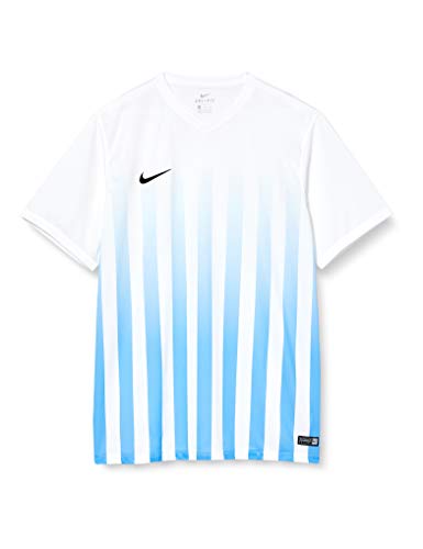 NIKE SS Striped Division II JSY Camiseta del Fútbol, para Hombre, Blanco con Rayas azules, XL