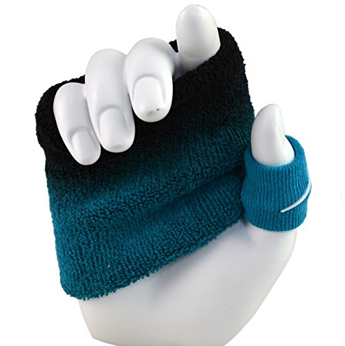 Nike Swoosh - Muñequera ajustable, color azul y negro