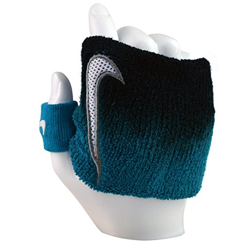 Nike Swoosh - Muñequera ajustable, color azul y negro