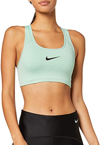 NIKE Swoosh - Sujetador Deportivo para Mujer, Color Negro y Rojo