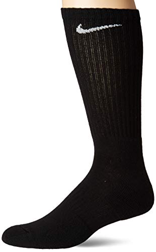 NIKE U NK Everyday Cush Crew 3Pr Socks, Unisex Adulto, Black/White, L