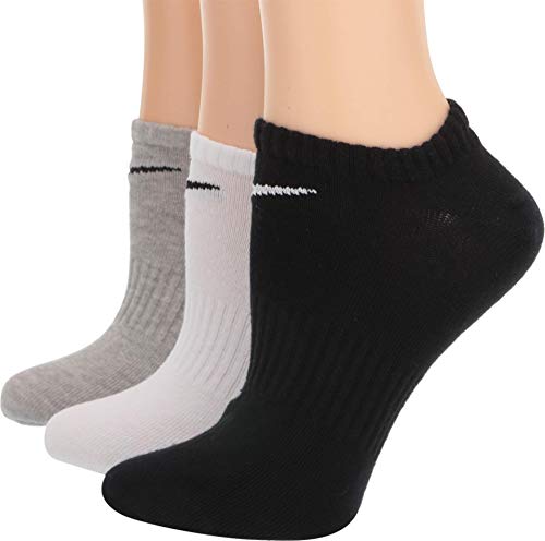 NIKE U NK Everyday Ltwt Ns 3Pr Socks, Unisex adulto, WhBlk/ DghBlk/ BlkWh, L