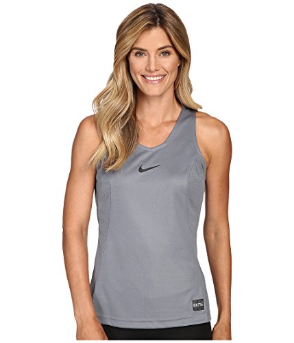 NIKE W Elite Top Camiseta de Tirantes, Mujer, Gris (Cool Grey/Cool Grey/Black), M