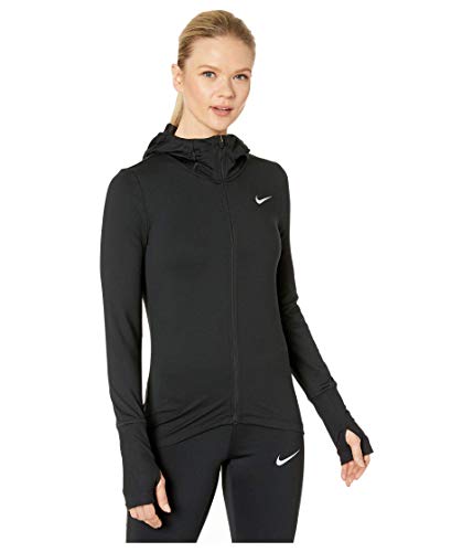 NIKE W Nk Elmnt Hoodie FZ Sudadera, Mujer, Black/(Reflective silv), M