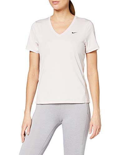 NIKE W Nk Top SS Vcty Essential Camiseta de Manga Corta, Mujer, Barely Rose/(Black), M