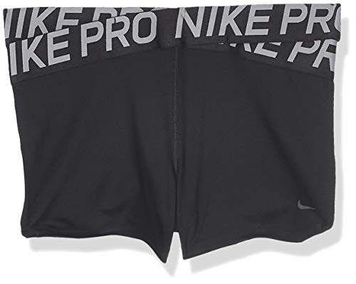 NIKE W NP Intertwist 2 3inch Short Pantalones Cortos de Deporte, Mujer, Black/(Thunder Grey), 2XL