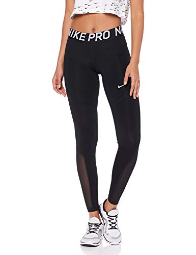 NIKE W NP Tight Pantalones de Deporte, Mujer, Black/White, M