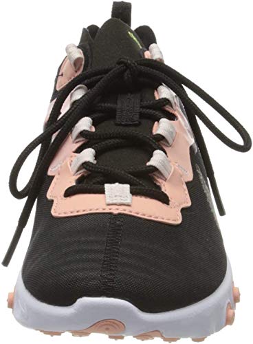Nike W React Element 55 PRM, Zapatillas para Correr para Mujer, Black Volt Coral Stardust, 38 EU