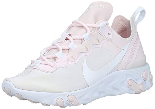 Nike W React Element 55, Zapatillas de Atletismo para Mujer, Multicolor (Pale Pink/White 600), 42 EU